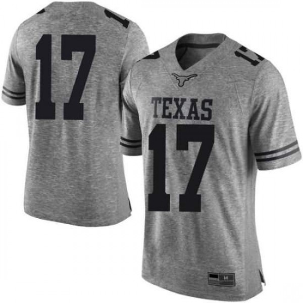 Men's University of Texas #17 Cameron Dicker Gray Limited Official Jersey